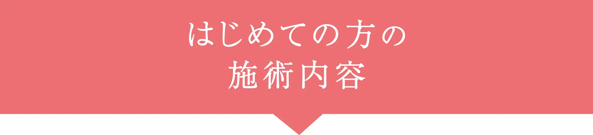 はじめての方の背術内容
