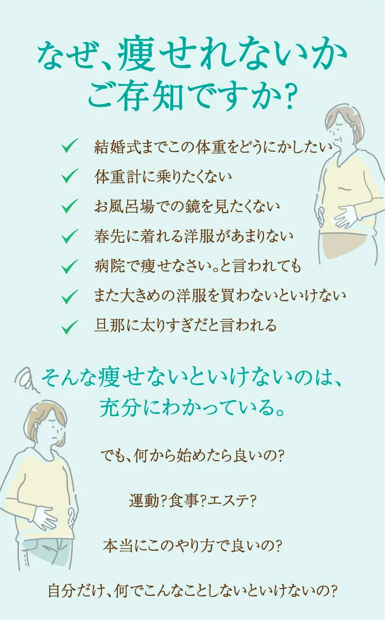なぜ、痩せられないかご存じですか？